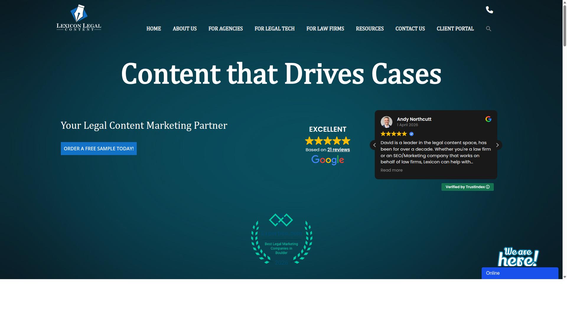 Lexicon Legal Content website