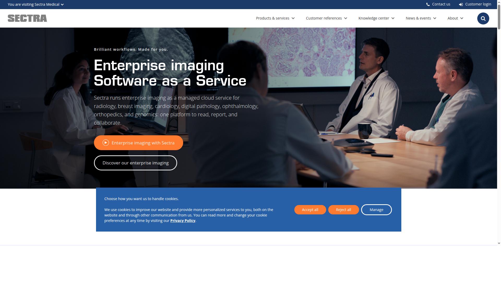 Sectra website