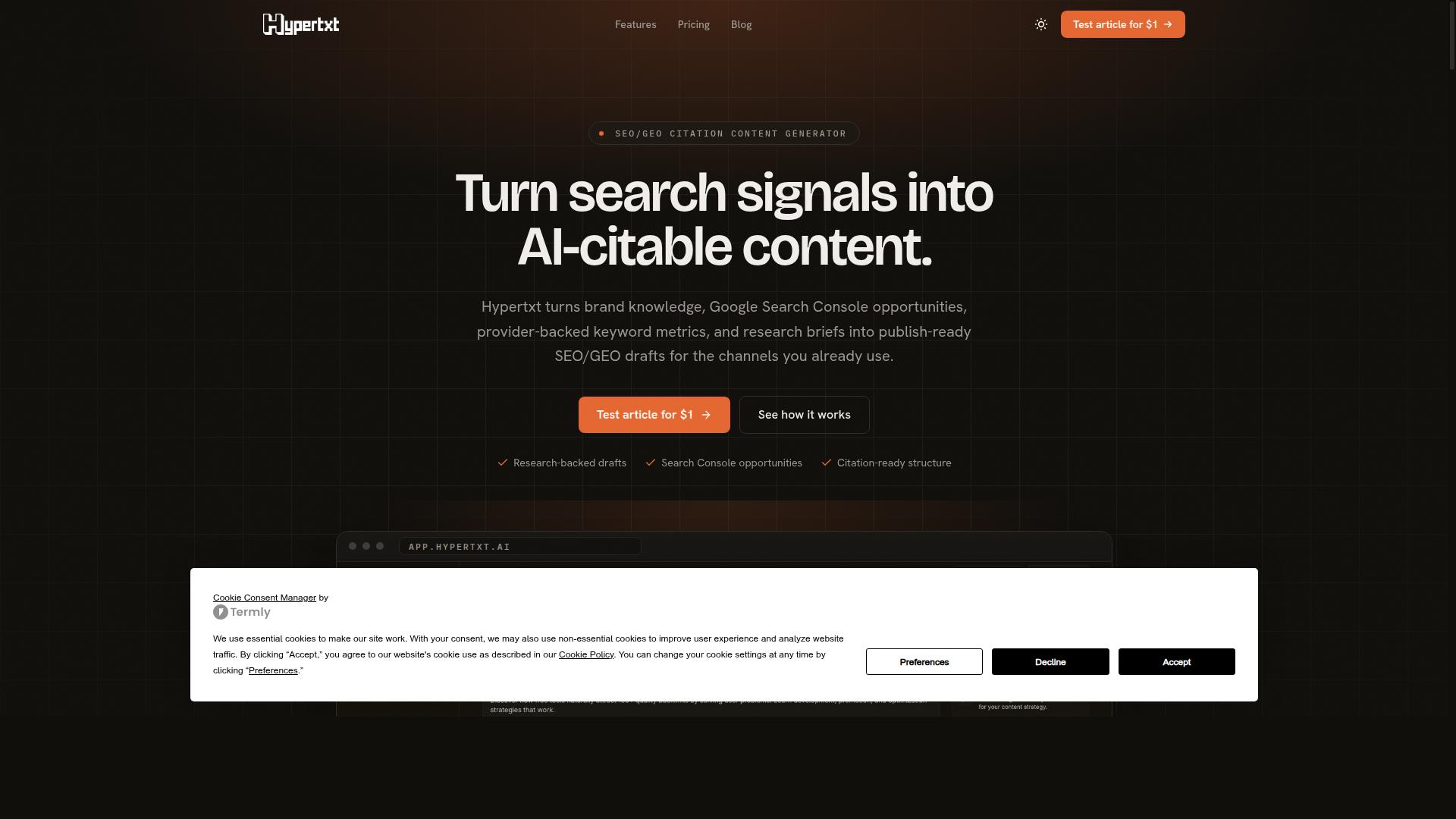 Hypertxt.ai website